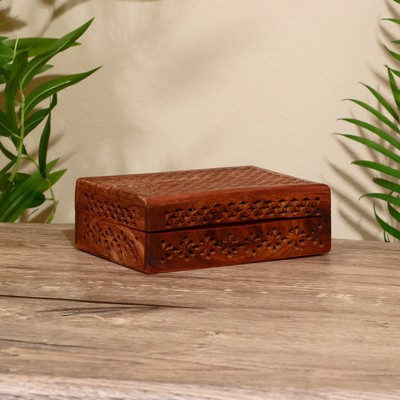 УЦЕНКА Шкатулка «Резная», 18×13×6 см, дерево