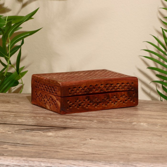 УЦЕНКА Шкатулка «Резная», 18×13×6 см, дерево - Фото 1