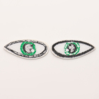 Термонаклейка «Глаза»: правый и левый, 1.4×3.5 см, овальный, цвет зелёный, 100 шт. - Фото 3