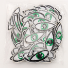 Термонаклейка «Глаза»: правый и левый, 1.4×3.5 см, овальный, цвет зелёный, 100 шт. - Фото 4