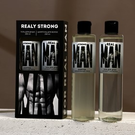Гель для душа и шампунь для волос 2 х 250 мл «REALY STRONG», подарочный набор, аромат парфюма, HARD LINE