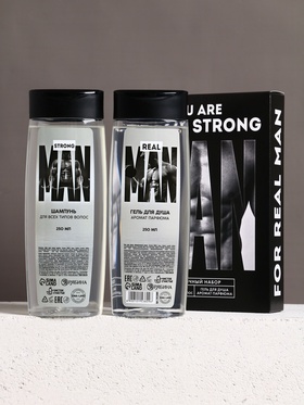 Подарочный набор REALY STRONG, гель для душа и шампунь для волос, 2×250 мл, HARD LINE