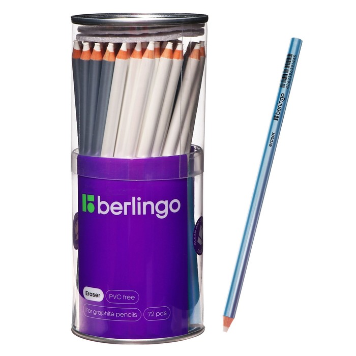 Ластик карандаш Berlingo "Eraze 860", круглый, цвета ассорти - Фото 1