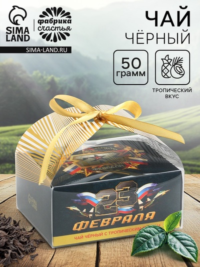 Чай подарочный «23 февраля» вкус: тропический, 50 г