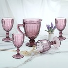 Набор для напитков Arya Home Victory, 4 бокала и кувшин, цвет розовый - Фото 3