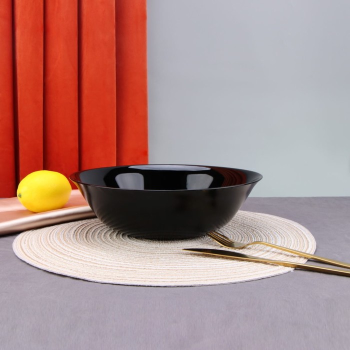 Салатник Arya Home Globe, цвет чёрный - Фото 1