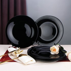 Тарелка обеденная Arya Home Globe, 6 шт, цвет чёрный