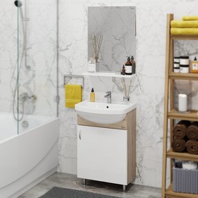 Комплект мебели Onika ЭКО 52 сонома Тумба для ванной раковина шкаф-зеркало