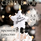 Свеча в торт "Воздушный шарик. Звезда", 5,5 см, жемчужный 9944493 - фото 12438487