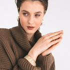 Браслет металл «Рельеф» широкий, 2.5 см, цвет золото - Фото 6