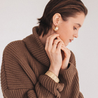 Браслет металл «Рельеф» широкий, 2.5 см, цвет золото - Фото 5