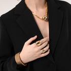 Браслет металл «Рельеф» широкий, 2.5 см, цвет золото - Фото 2