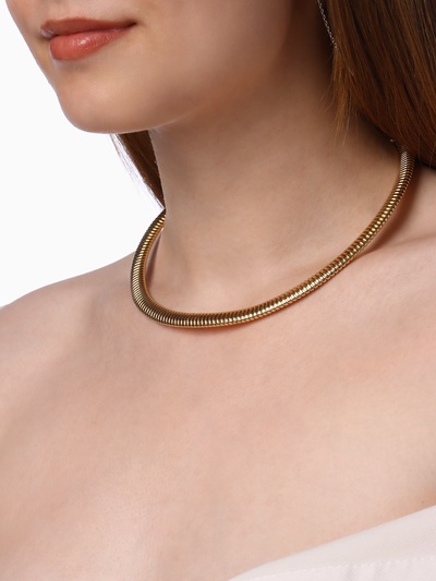 Чокер «Рельеф», узкий, 1 см, цвет золото, 47.5 см