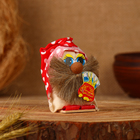 Оберег "Домовёнок", в колпаке с кошельком, 9 см, лён, микс (комплект 2 шт) - фото 23641071