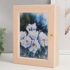 Ключница "Белые цветы" молочный дуб 17х22 см - фото 23652430