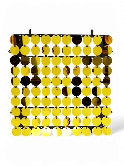 Панель с пайетками для фотозоны, круглые, 30×30 см, золотая