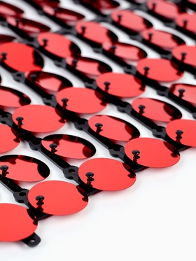 Панель с пайетками для фотозоны, круглые, 30×30 см, красная