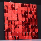 Панель с пайетками для фотозоны, квадратные, 30*30см, цвет красный - Фото 2