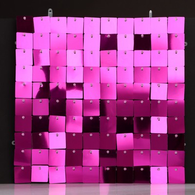 Панель с пайетками для фотозоны, квадратные, 30*30см, цвет фиолетовый