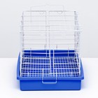 Клетка для кроликов 43 х 29 х 26 см, синяя - Фото 2