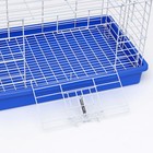 Клетка для кроликов 43 х 29 х 26 см, синяя - Фото 4