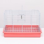 Клетка для кроликов 43 х 29 х 26 см, розовая - Фото 5