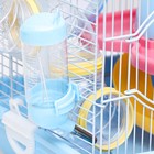 Клетка для грызунов «Пижон», 37×27×30 см, укомплектованная, с туннелем, пластик, металл, синяя - Фото 5