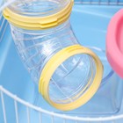 Клетка для грызунов «Пижон», 37×27×30 см, укомплектованная, с туннелем, пластик, металл, синяя - Фото 7