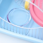 Клетка для грызунов «Пижон», 37×27×30 см, укомплектованная, с туннелем, пластик, металл, синяя - Фото 8