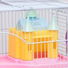 Клетка для грызунов "Пижон", укомплектованная с туннелем, 37 х 27 х 30 см, розовая - Фото 9