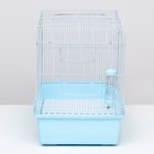 Клетка для грызунов с выдвижными поддонами 60 х 35 х 47 см, синяя - Фото 2