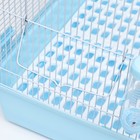 Клетка для грызунов с выдвижными поддонами 60 х 35 х 47 см, синяя - Фото 6