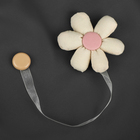 Подхват для штор «Цветочек», d=10 см, цвет молочный/розовый - Фото 2