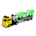 Грузовик «Автовоз», инерция, 2 грузовика в наборе, цвет МИКС, в пакете - фото 321195853