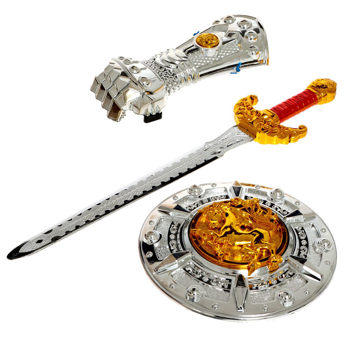Набор рыцаря «Орден Льва», меч, перчатка и щит, в пакете