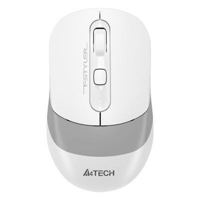 Мышь A4Tech Fstyler FG10CS Air белый/серый оптическая (2000dpi) silent беспроводная USB для   103385