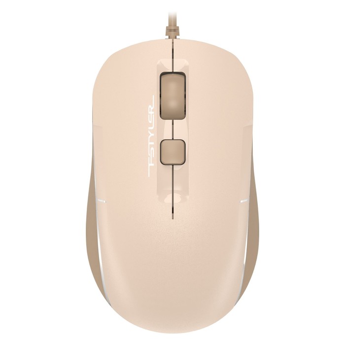 Мышь A4Tech Fstyler FM26 бежевый/коричневый оптическая (2000dpi) USB для ноутбука (4but) - Фото 1