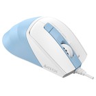 Мышь A4Tech Fstyler FM45S Air голубой/белый оптическая (2400dpi) silent USB (7but) - Фото 3