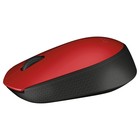 Мышь Logitech M170 красный/черный оптическая (1000dpi) беспроводная USB (2but) - Фото 2