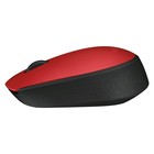 Мышь Logitech M170 красный/черный оптическая (1000dpi) беспроводная USB (2but) - Фото 3