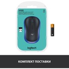 Мышь Logitech M185 черный/синий оптическая (1000dpi) беспроводная USB1.1 для ноутбука (2but   103386 - Фото 8