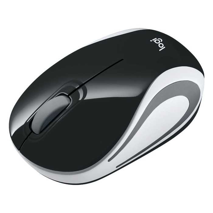 Мышь Logitech Mini M187 черный/белый/серый оптическая (1000dpi) беспроводная USB для ноутбу   103386 - фото 51526858