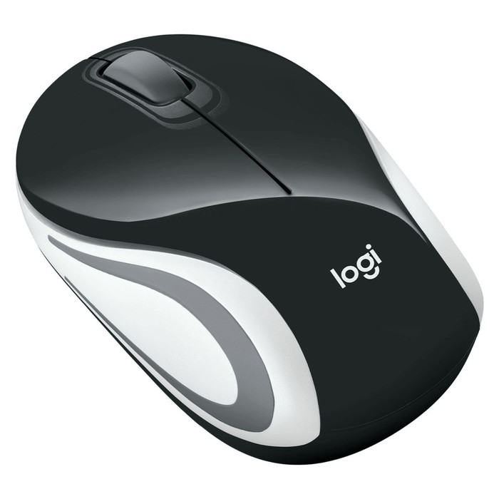 Мышь Logitech Mini M187 черный/белый/серый оптическая (1000dpi) беспроводная USB для ноутбу   103386 - фото 51526859