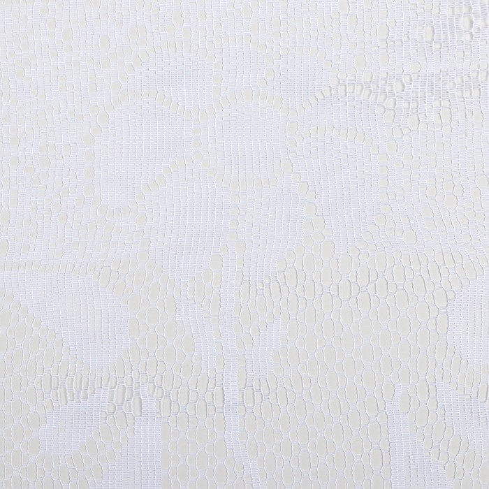 Тюль на кухню без шторной ленты, 170х160 см, цвет белый, 100% полиэстер - фото 1900939242