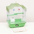 Клетка для птиц укомплектованная Bd-1/4f, 30 х 23 х 39 см, зелёная - Фото 6