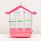 Клетка для птиц укомплектованная Bd-1/1d, 30 х 23 х 39 см, розовая - Фото 3