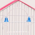 Клетка для птиц укомплектованная Bd-1/1d, 30 х 23 х 39 см, розовая - Фото 5