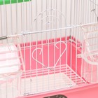 Клетка для птиц укомплектованная Bd-1/1d, 30 х 23 х 39 см, розовая - Фото 8