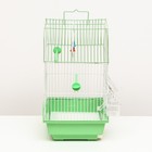 Клетка для птиц укомплектованная Bd-1/2q, 30 х 23 х 39 см, зелёная - Фото 2