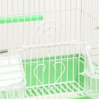 Клетка для птиц укомплектованная Bd-1/2q, 30 х 23 х 39 см, зелёная - Фото 3
